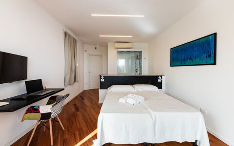 Pizzuta Country House: Furniture, Interior Design, Flooring, Floor, Wood, Bed, Bedroom, Room, Ceiling, Wood Flooring