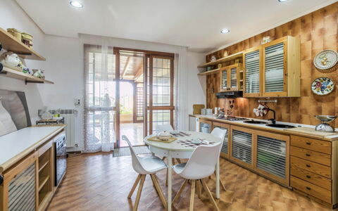 Villa Billona: Furniture, Interior Design, Flooring, Kitchen, Floor, Wood, Cabinetry, Ceiling, Room, Countertop