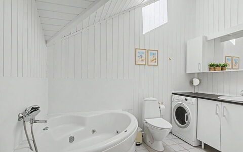 Troen - 400M from the Sea: Flooring, Interior Design, Plumbing Fixture, Floor, Ceiling, Sink, Tap, Plumbing, Bathroom, Home