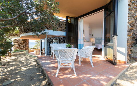 Villa Boi: Chair, Shade, Balcony, Resort, Kitchen & Dining Room Table, Eco Hotel