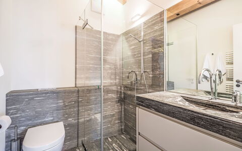 Cocoon-Laax: Flooring, Floor, Plumbing Fixture, Interior Design, Sink, Tap, Plumbing, Bathroom, Ceiling, Bathroom Cabinet