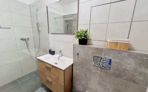 Korzo: Flooring, Interior Design, Floor, Plumbing Fixture, Bathroom Cabinet, Bathroom, Tap, Toilet, Tile, Sink