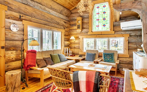 Villa Underberg: Interior Design, Furniture, Wood, Ceiling, Flooring, Home, Room, Cottage, Living Room, Lighting