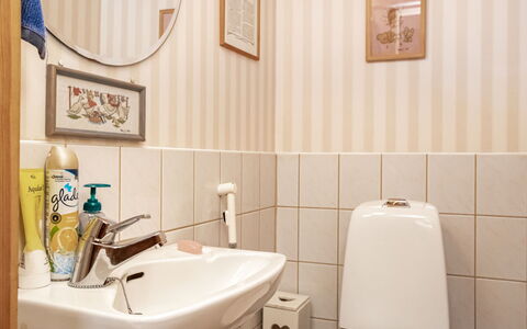 Villa Underberg: Bathroom, Plumbing Fixture, Bathroom Sink, Interior Design, Flooring, Sink, Floor, Plumbing, Tap, Room
