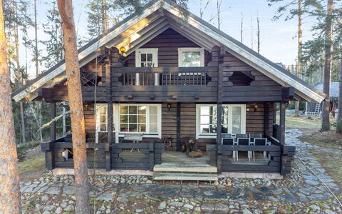 Villa Karmu: Wood, Cottage, Home, House, Siding, Log Cabin, Porch, Lumber, Winter, Garden Buildings