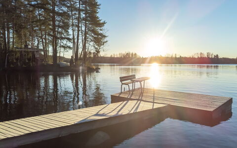 Villa Karmu: Water, Body Of Water, Dock, Lake, Bank, Reflection, Pier, Boardwalk, Deck, Morning