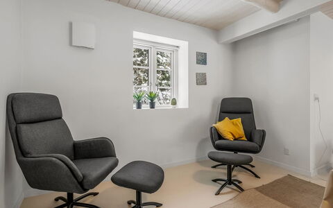 Chrissie - 3Km from the Sea: Furniture, Flooring, Floor, Chair, Interior Design, Living Room, Club Chair, Wood Flooring, Comfort
