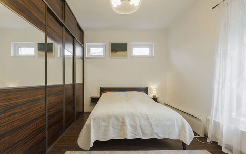 Posha: Flooring, Interior Design, Floor, Wood, Ceiling, Bed, Wood Flooring, Bedroom, Lighting, Furniture