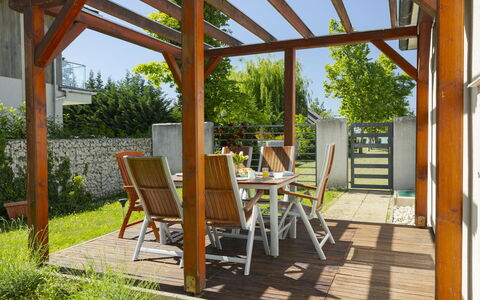 Posha: Wood, Furniture, Outdoor Furniture, Garden, Shade, Chair, Outdoor Table, Hardwood, Deck, Outdoor Structure