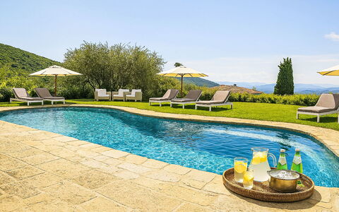 Rufina 985: Blue, Swimming Pool, Outdoor Furniture, Leisure, Flagstone, Landscaping, Resort, Eco Hotel, Shade, Villa