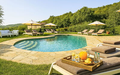 Rufina 985: Swimming Pool, Outdoor Furniture, Furniture, Resort, Sunlounger, Garden, Umbrella, Landscaping, Water Feature, Eco Hotel
