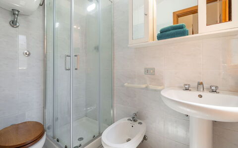 Villa sulla Roccia: Bathroom, Plumbing Fixture, Bathroom Sink, Flooring, Floor, Interior Design, Sink, Tap, Toilet, Plumbing