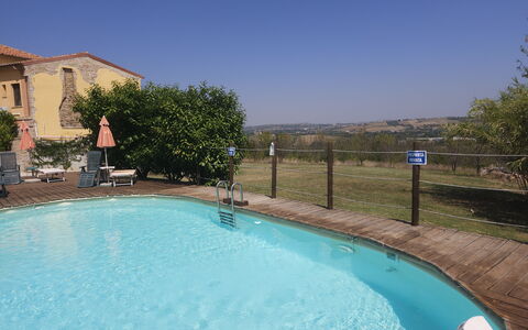 Casale dei Ciliegi: Blue, Swimming Pool, Outdoor Furniture, Residential Area, Furniture, Human Settlement, Resort, Eco Hotel, Chair, Hacienda