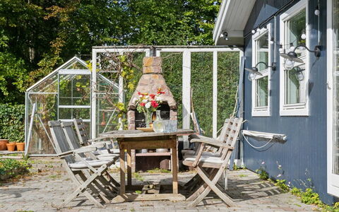 Aleksia - 1.4Km from the Sea: Vegetation, Shrub, Spring, Cottage, Garden, Shade, Backyard, Yard, Chair