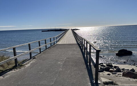 Gittel - 200M from the Sea: Blue, Water, Horizon, Sea, Pier, Boardwalk, Bridge, Cloud, Coastal And Oceanic Landforms