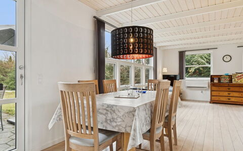 Gittel - 200M from the Sea: Furniture, Interior Design, Flooring, Floor, Wood, Ceiling, Light Fixture, Chair, Room, Dining Room
