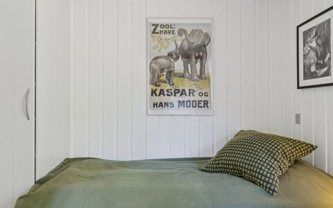 Alvilda - 200M from the Sea: Bedroom, Bed, Bed Sheet, Bedding, Wall, Wood, Interior Design, Furniture, Linens, Flooring