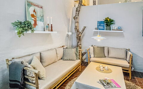 Arnt - 100M from the Sea: Furniture, Interior Design, Wood, Flooring, Floor, Living Room, Lighting, Couch, Home, Apartment