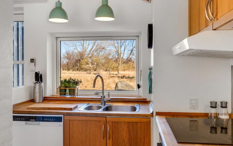 Svenne - 600M from the Sea: Kitchen, Kitchen Appliance, Countertop, Kitchen Sink, Wood, Interior Design, Major Appliance, Plumbing Fixture, Sink, Flooring