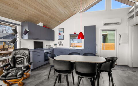 Ioar - 10M from the Sea: Wood, Ceiling, Interior Design, Furniture, Flooring, Floor, Room, Home, Chair, Kitchen