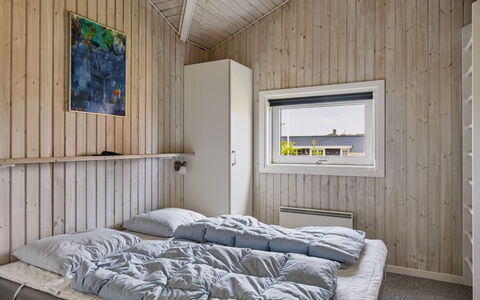 Hedvig - 500M from the Sea: Bedroom, Wood, Bed, Bed Sheet, Ceiling, Interior Design, Bedding, Floor, Flooring, Bed Frame
