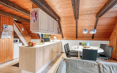 Erhardt - 2Km from the Sea: Wood, Ceiling, Interior Design, Kitchen, Furniture, Attic, Room, Hardwood, Apartment, Chair