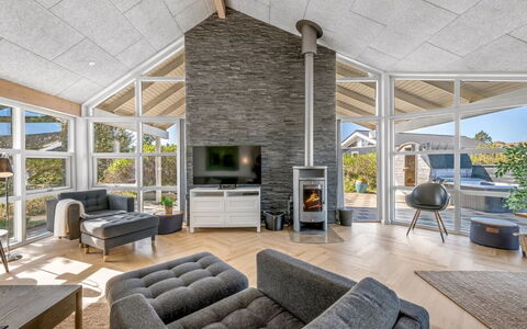 Tatania - 500M to the Fjord: Wood, Ceiling, Flooring, Floor, Interior Design, Living Room, Hardwood, Couch, Beam