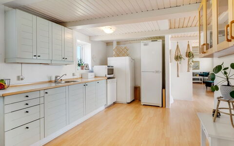 Jorek - 700M from the Sea: Kitchen, Kitchen Appliance, Flooring, Countertop, Interior Design, Major Appliance, Furniture, Wood, Cabinetry, Ceiling