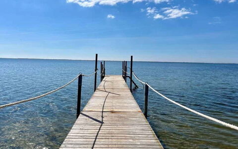Bosse - 200M to the Fjord: Blue, Wood, Pier, Horizon, Dock, Boardwalk, Sea, Walkway