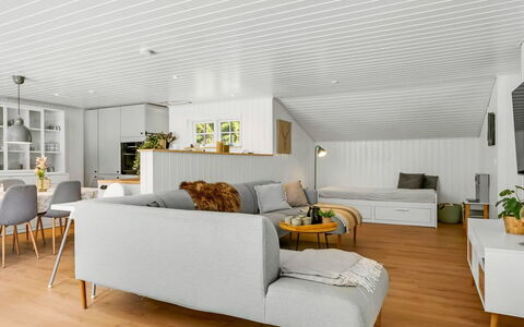 Bengta - from the Sea: Interior Design, Flooring, Couch, Furniture, Floor, Wood, Ceiling, Living Room, Wood Flooring, Room