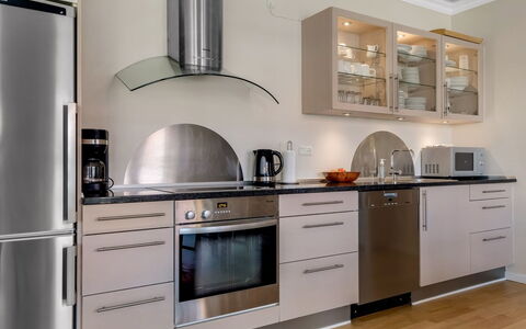 Verner - 990M from the Sea: Kitchen Appliance, Furniture, Kitchen, Cabinetry, Flooring, Major Appliance, Countertop, Interior Design, Home Appliance, Wood