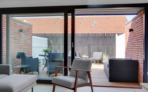 Henritte - 200M from the Sea: Furniture, Interior Design, Wood, Flooring, Floor, Chair, Couch, Home, Living Room, Table