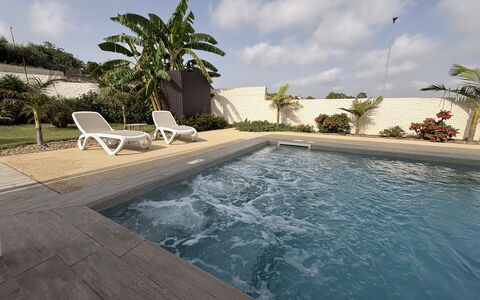 A Casa di Chica: Swimming Pool, Composite Material, Resort, Water Feature, Landscaping, Outdoor Furniture, Flowerpot, Concrete, Estate
