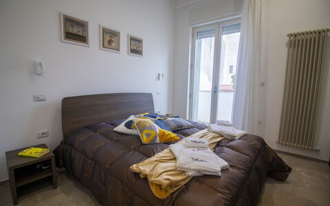 Elementi Luxury Otranto: Bed, Bedroom, Furniture, Interior Design, Bed Sheet, Bedding, Floor, Flooring, Wood, Room