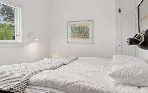 Dalia - 850M from the Sea: Bed, Bedroom, Furniture, Bedding, Bed Sheet, Wall, Interior Design, Linens, Floor, Ceiling