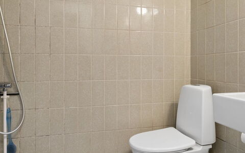 Dalia - 850M from the Sea: Toilet Seat, Toilet, Flooring, Wall, Bathroom, Floor, Plumbing Fixture, Interior Design, Tile, Plumbing