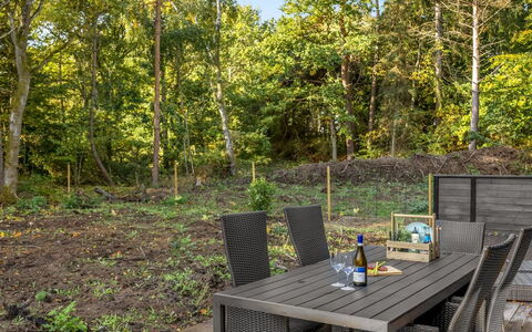 Mavis - 1.6Km from the Sea: Furniture, Outdoor Furniture, Outdoor Table, Chair, Garden, Hardwood, Kitchen & Dining Room Table, Natural Material, Shade, Backyard