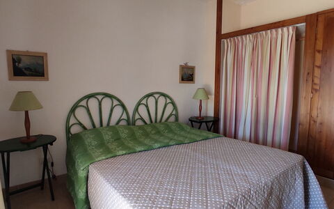 Villa Vignola: Furniture, Bed, Interior Design, Bedroom, Floor, Flooring, Bed Sheet, Bedding, Wood, Linens