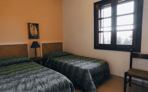 Villa Vignola: Bedroom, Bed, Wall, Bed Sheet, Bedding, Floor, Bed Frame, Furniture, Flooring, Interior Design