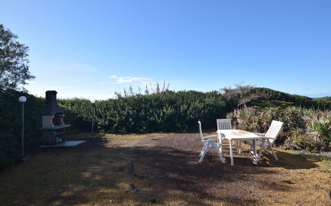 Punta Braccetto Fronte Mare: Shrub, Garden, Landscaping, Backyard, Outdoor Furniture