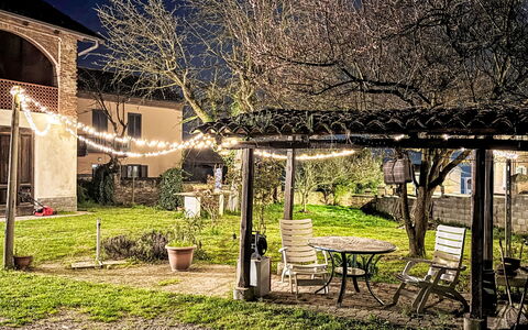Cadivino: Night, Garden, Backyard, Lawn, Yard, Landscaping, Landscape Lighting, Midnight, Security Lighting, Hacienda