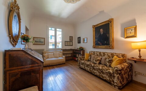 Casa dello Scrittore: Furniture, Interior Design, Wall, Wood, Picture Frame, Flooring, Couch, Floor, Living Room, Room