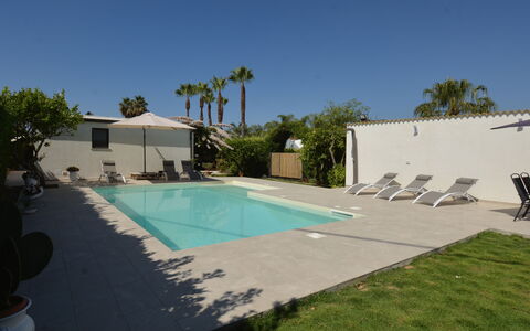 Villa Benvenuti al Sud: Swimming Pool, Resort, Outdoor Furniture, Shade, Composite Material, Sunlounger, Eco Hotel, Leisure, Hacienda