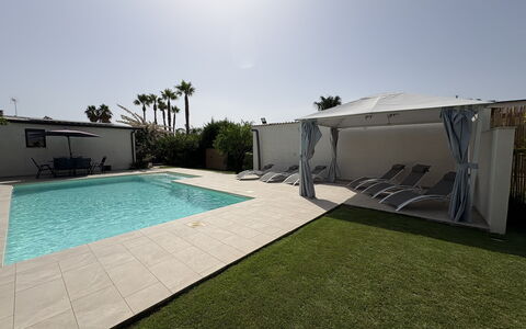 Villa Benvenuti al Sud: Swimming Pool, Shade, Resort, Composite Material, Outdoor Furniture, Landscaping, Estate, Hacienda, Garden, Leisure