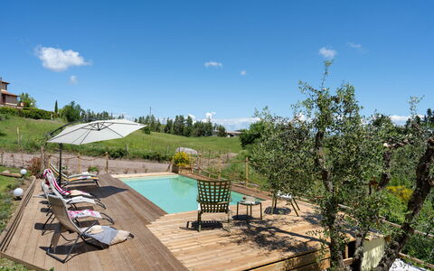 Villa i Fiori: Swimming Pool, Outdoor Furniture, Garden, Furniture, Sunlounger, Umbrella, Resort, Chair, Deck, Eco Hotel