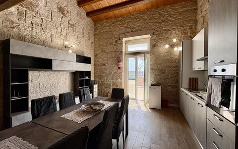 L'Oasi di Salvo: Flooring, Furniture, Interior Design, Ceiling, Floor, Kitchen, Room, Chair, Wood Flooring, Kitchen & Dining Room Table
