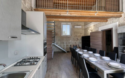 L'Oasi di Salvo: Flooring, Interior Design, Floor, Furniture, Ceiling, Apartment, Hardwood, Wood Flooring, Kitchen, Chair