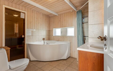 Adelinde - 300M from the Sea: Flooring, Floor, Plumbing Fixture, Bathroom, Interior Design, Bathroom Sink, Sink, Wood, Ceiling, Tap