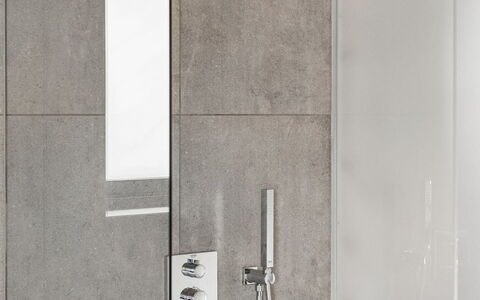 Ania - 500M from the Sea: Plumbing Fixture, Flooring, Floor, Bathroom, Tap, Sink, Plumbing, Tile