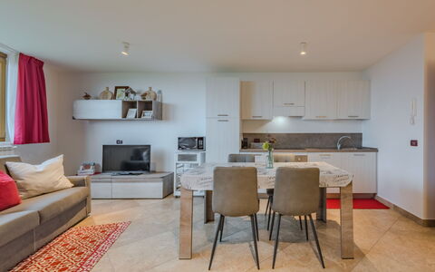 Ciasina Alpina: Furniture, Flooring, Interior Design, Floor, Wood, Ceiling, Room, Couch, Table, Living Room